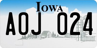 IA license plate AOJ024