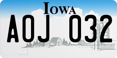 IA license plate AOJ032