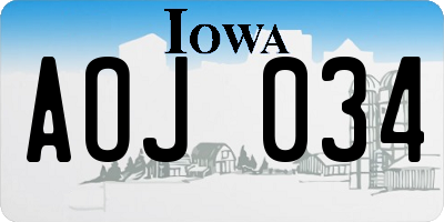 IA license plate AOJ034