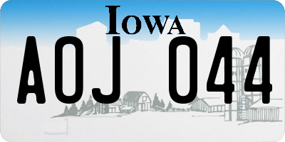 IA license plate AOJ044