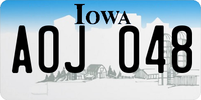 IA license plate AOJ048
