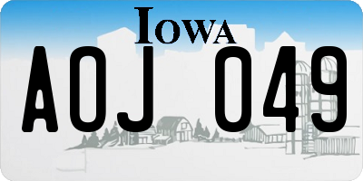 IA license plate AOJ049