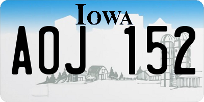IA license plate AOJ152