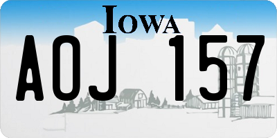 IA license plate AOJ157