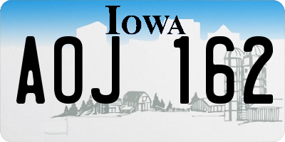 IA license plate AOJ162