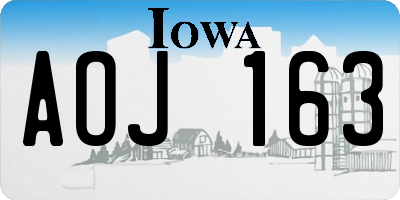 IA license plate AOJ163