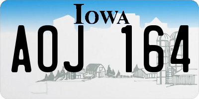 IA license plate AOJ164