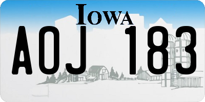 IA license plate AOJ183