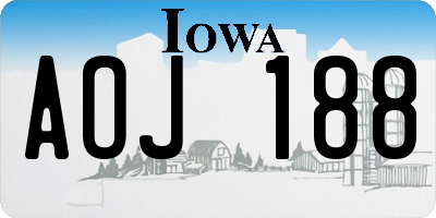 IA license plate AOJ188