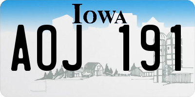 IA license plate AOJ191
