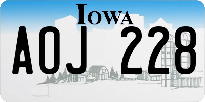IA license plate AOJ228