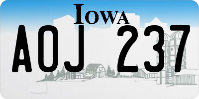 IA license plate AOJ237
