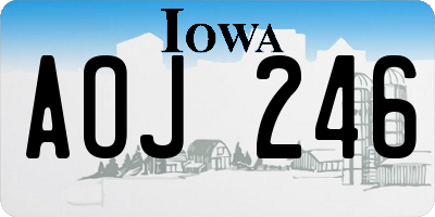 IA license plate AOJ246