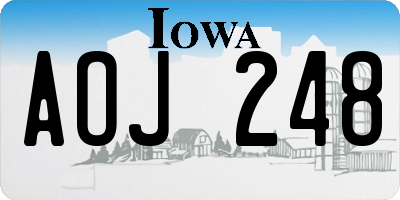 IA license plate AOJ248