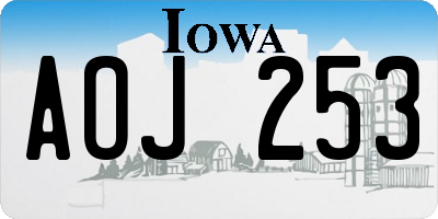 IA license plate AOJ253