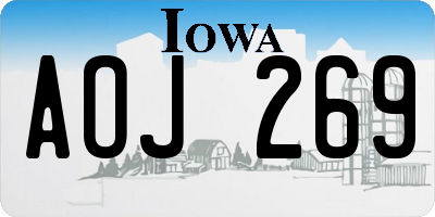 IA license plate AOJ269