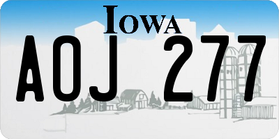 IA license plate AOJ277
