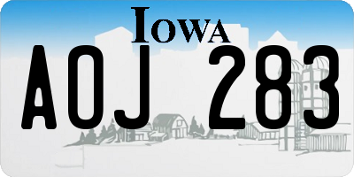 IA license plate AOJ283