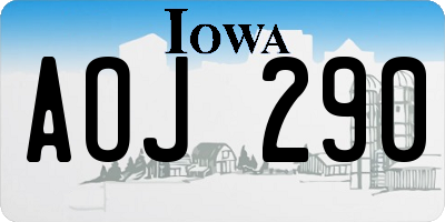 IA license plate AOJ290