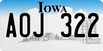 IA license plate AOJ322