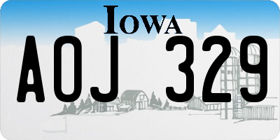 IA license plate AOJ329