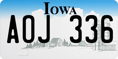 IA license plate AOJ336