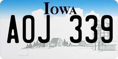 IA license plate AOJ339