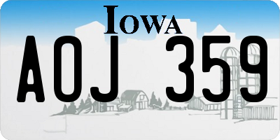 IA license plate AOJ359