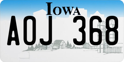 IA license plate AOJ368