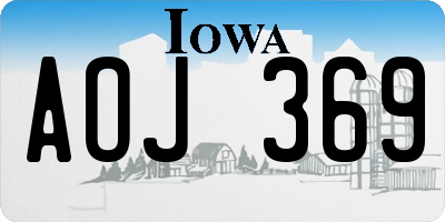 IA license plate AOJ369