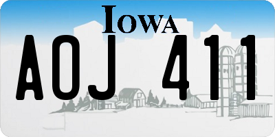 IA license plate AOJ411