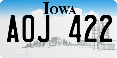 IA license plate AOJ422
