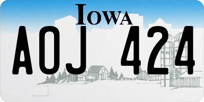 IA license plate AOJ424