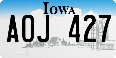 IA license plate AOJ427