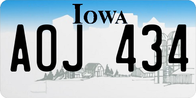 IA license plate AOJ434