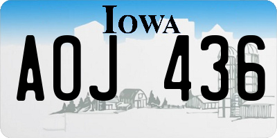 IA license plate AOJ436