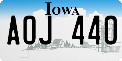 IA license plate AOJ440