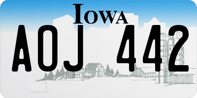 IA license plate AOJ442
