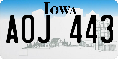 IA license plate AOJ443