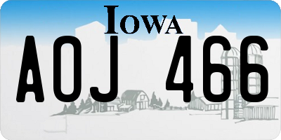 IA license plate AOJ466