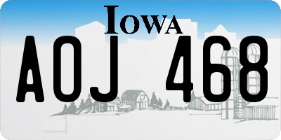 IA license plate AOJ468