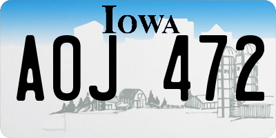 IA license plate AOJ472