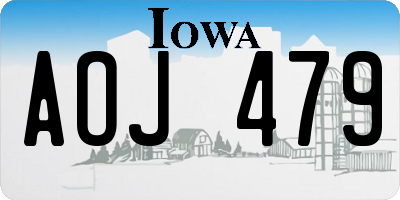 IA license plate AOJ479
