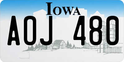 IA license plate AOJ480