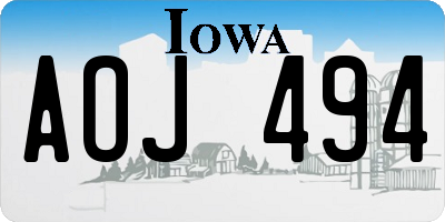 IA license plate AOJ494