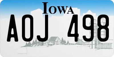 IA license plate AOJ498