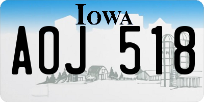 IA license plate AOJ518