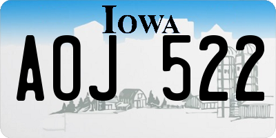 IA license plate AOJ522