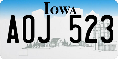 IA license plate AOJ523