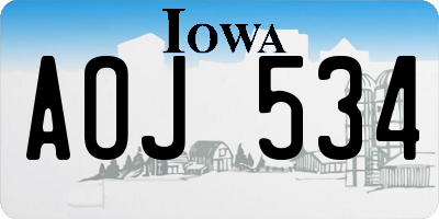 IA license plate AOJ534